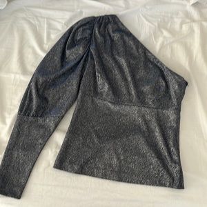 Nicole Miller Iridescent One Shoulder top. Size small